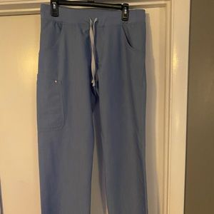 Figs Kade Scrub Pants. Medium tall. Heather Indigo.